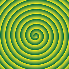 Green And Yellow Spiral Vector Background.