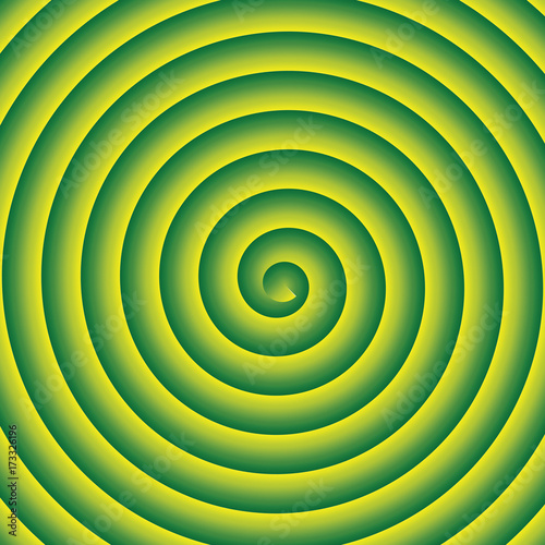 Zdjęcie XXL Zielone i żółte tło wektor spirali.