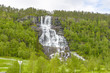 Tvindefossen waterfall in Voss, Norway