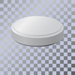 Pill No. 1. Realistic vector graphic on transparent background.