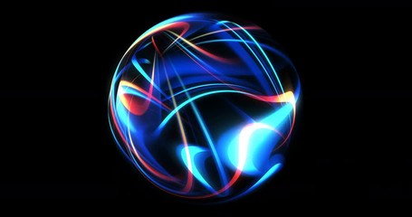 Poster - abstract plasma ball, light rays for motion graphics. 4k loop. high definition spinning object motio