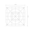 Vector app icon dimensions, development grid line