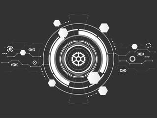 Wall Mural - abstract technological background. vector illustration.