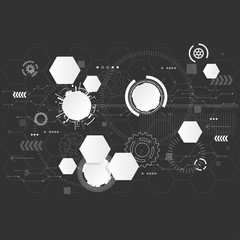 Wall Mural - abstract technological background. vector illustration.