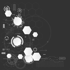Wall Mural - abstract technological background. vector illustration.