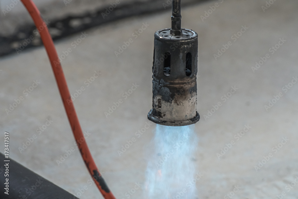 Professional installation of the waterproofing on the concrete ...