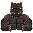 © ajibon - Angry dog mascot cartoon. Vector illustration