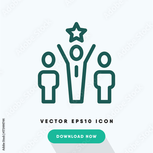 Fotografía Motivation icon, worker leadership symbol