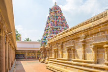 Colorful Hindu Temple Tower View