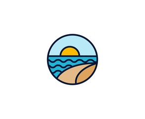 Sticker - Beach logo