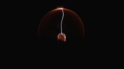 Poster - Electrostatic plasma sphere in the dark. Tesla coil - physics experiment