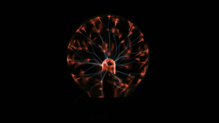 Poster - Electrostatic plasma sphere in the dark. Tesla coil - physics experiment