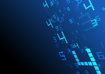 Abstract technology background, digital data concept