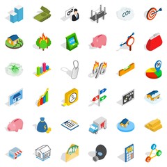 Poster - Calling icons set, isometric style
