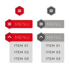 Poster - Mobile UI dropdown menu icon set