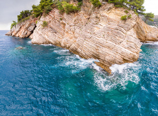 Wall Mural - Aerial view of the coast of Montenegro