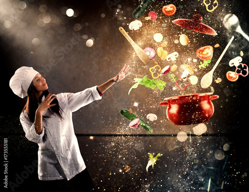 Fotografía Magic chef ready to cook a new dish