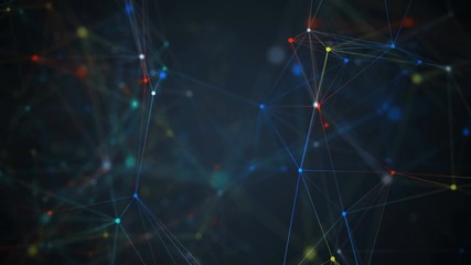 Poster -  Abstract network connection background. Technology and Connectivity Concept. Molecule And Communication Background. 