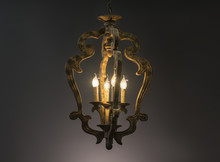 Wooden Pendant Light Lamp Illuminated, Elegant Chandelier Illuminated