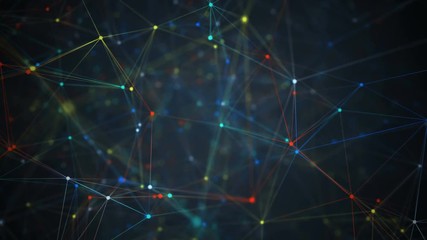 Poster -  Abstract network connection background. Technology and Connectivity Concept. Molecule And Communication Background. 