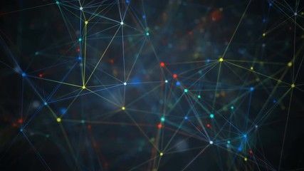 Poster -  Abstract network connection background. Technology and Connectivity Concept. Molecule And Communication Background. 