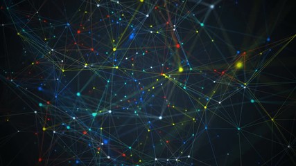 Poster - abstract network connection background. technology and connectivity concept. molecule and communicat