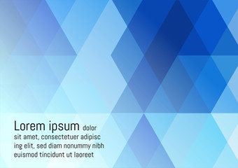 Poster - blue geometric abstract vector background