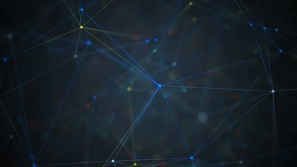 Poster -  Abstract network connection background. Technology and Connectivity Concept. Molecule And Communication Background. 
