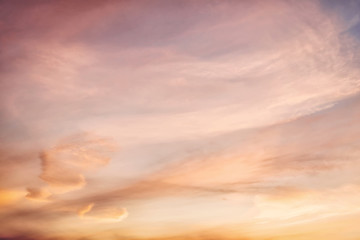 Wall Mural - dramatic cloudy pastel colored sunset sky