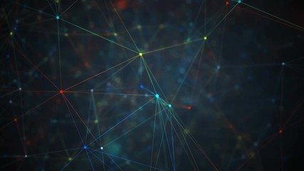 Poster -  Abstract network connection background. Technology and Connectivity Concept. Molecule And Communication Background. 