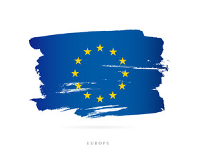 Sticker - Flag of Europe. Abstract concept