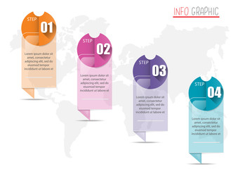 Poster - Infographic design vector and marketing icons can be used for workflow layout, diagram, annual report, web design. Business concept with 4 options, steps or processes.