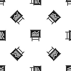 Poster - Growing chart presentation pattern seamless black