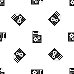 Poster - Web setting pattern seamless black