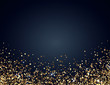 © Ms.Moloko - Festive horizontal Christmas and New Year background with gold glitter of stars. Vector illustration.