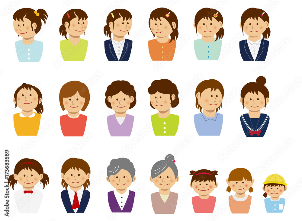 women's illustration set