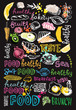 © jane55 - Hand drawn doodle food illustration. Big set Healthy food