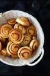 © Olha Afanasieva - Cinnamon buns in basket