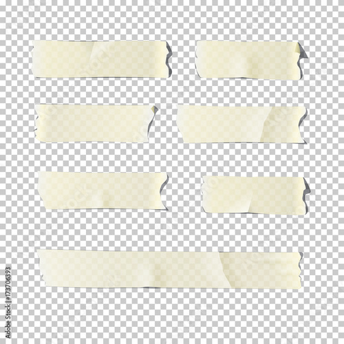 Fotomural Adhesive tape set isolated on transparent background
