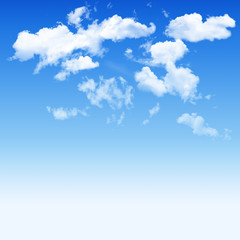 Wall Mural - Blue sky and  white cloudy