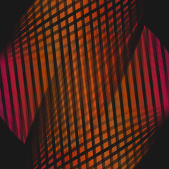 Poster - Abstract modern background - artistic  design from curved angular stripes on black background