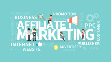 Affiliate marketing concept.