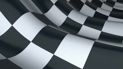 Sticker - Checkered sport flag, seamless loop. 3d render