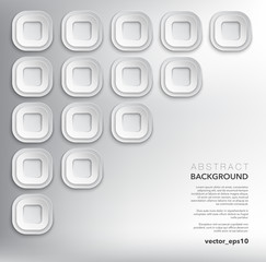 Wall Mural - Abstract vector background. White geometric background. Use for wallpaper, template, brochure design. Vector illustration. Eps10.