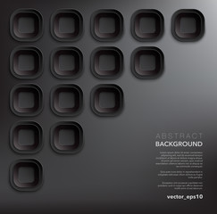 Wall Mural - Abstract vector background. Black geometric background. Use for wallpaper, template, brochure design. Vector illustration. Eps10.