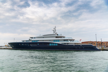 blue yacht at venice