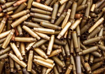 Shotgun cartridges close-up background