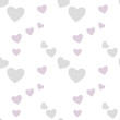 Sweet hearts illustration Seamless pattern on white background