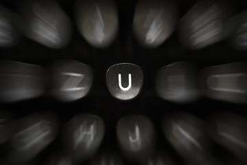 Fototapete - The letter of the alphabet in English U