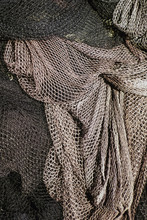 Pile Of Commercial Fishing Nets